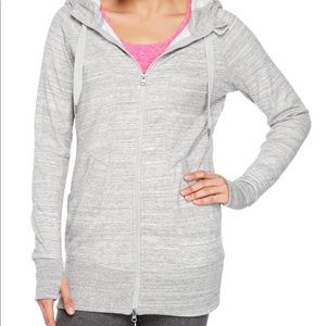 Women's Gray 90 Degree Fleeced Tunic Hoodie